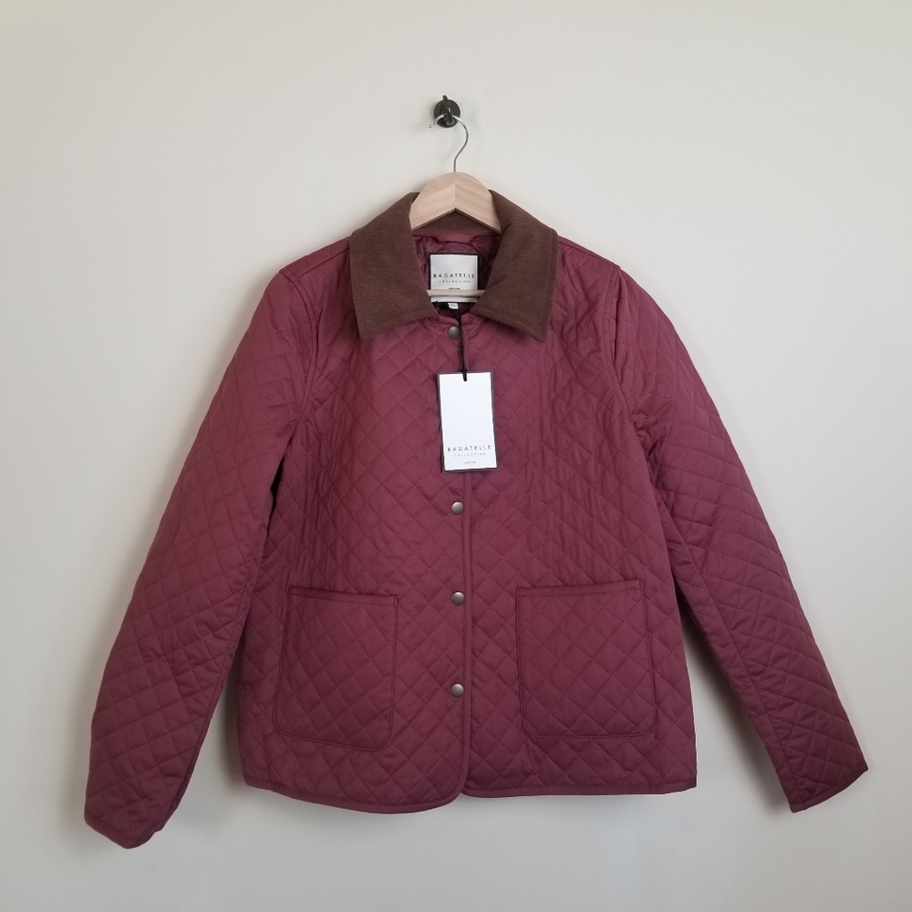 Bagatelle Quilted Snap Front Jacket Medium NWT